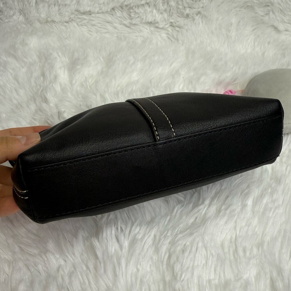 y2k COACH Black Signature Canvas Mini Purse Wristlet - Picture 3 of 11